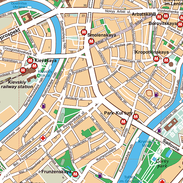 moscow city center map
